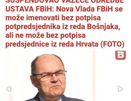 Schmidt  širi aparthejd i diskriminaciju Bošnjaka